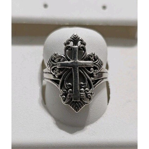 Unbranded Jewelry - Sterling Silver 925 Cross Ring Size 7